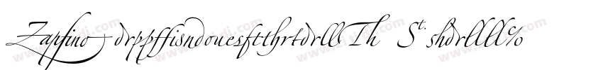 ZapfinoExtraLT Small字体转换
